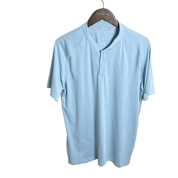 nike men's collarless golf shirts